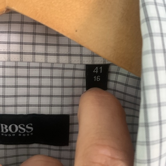 Boss Hugo‎ boss Regular fit windowpane print button down shirt black white - Picture 3 of 11